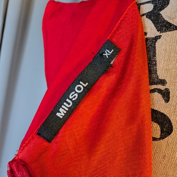 Red Fit & Flare Dress XL Vintage Inspired 50s Pinup Rockabilly - Picture 5 of 16